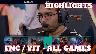 FNC vs VIT - All Games (Bo5) Highlights | Round 3 LEC Spring 2024 Playoffs | Fnatic vs Vitality