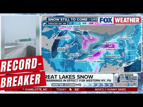 Lake Effect Snow Breaks Records In Syracuse, New York, As More Is Set To Slam The Great Lakes