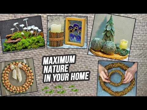 5 Ideas of crafts with NATURAL materials, nature inspired crafts, natural decor for your home