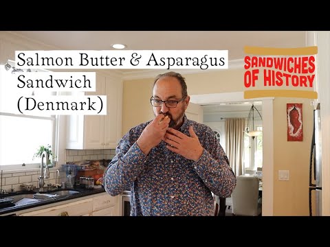Salmon Butter and Asparagus Sandwich (Denmark) on Sandwiches of History