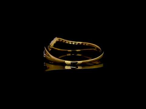 18K Rose Gold Designer Diamond Ring (Two-Tone Infinity Style)