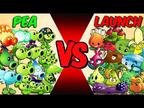 Team PEA vs LAUNCH - PvZ 2 Plant vs Plant - Which Team Plant Will Win?