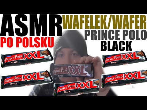 asmr po polsku wafelek prince polo black dźwięki jedzenia/asmr chocolate wafer eating sounds mukbang