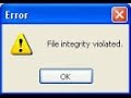 How to remove error "File Integrity Violated" in Windows Xp or Win-7