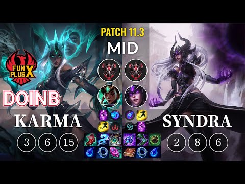 FPX Doinb Karma vs Syndra Mid - KR Patch 11.3