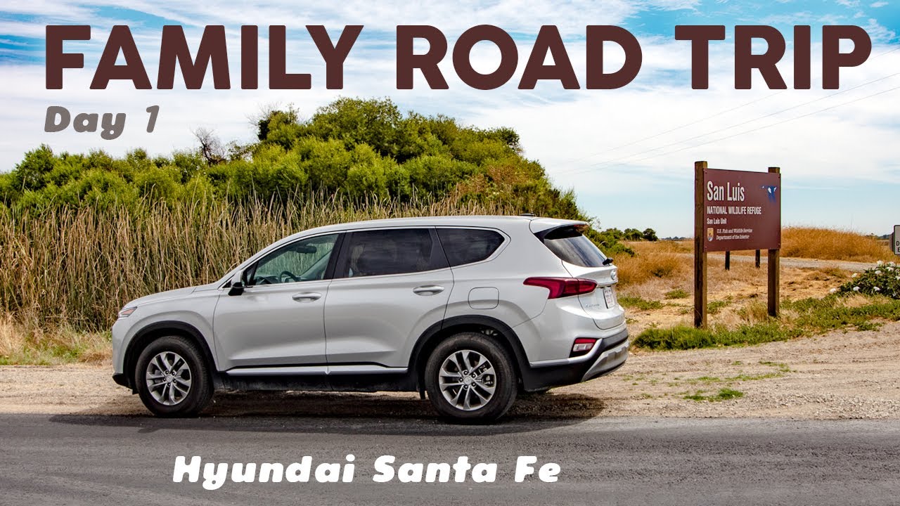 Family Road Trip in a Hyundai Santa Fe - San Luis Wildlife Refuge