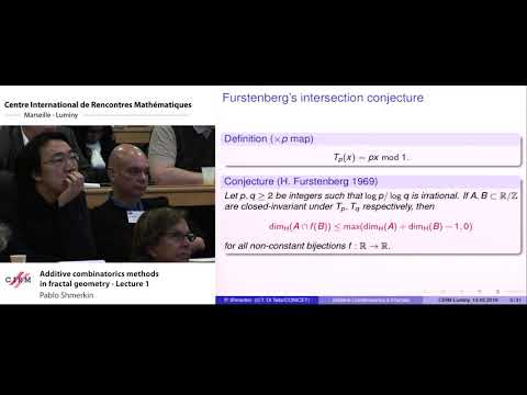 Pablo Shmerkin:  Additive combinatorics methods in fractal geometry - lecture 1