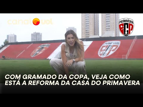 COM GRAMADO DA COPA, VEJA COMO ESTÁ REFORMA DA CASA DO PRIMAVERA PARA ESTREIA NA ELITE DO PAULISTÃO