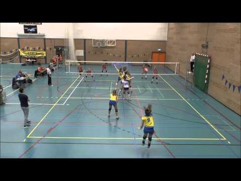 1e divisiewedstrijd volleybal Donitas D2 - Dynamo Tubbergen 28 november 2015 in Groningen