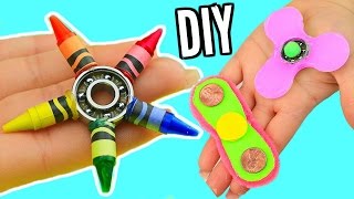 DIY FIDGET SPINNERS! 3 Ways To Make A Fidget Spinner Toy!