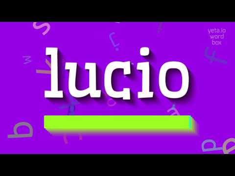 How to say "lucio"! (High Quality Voices)