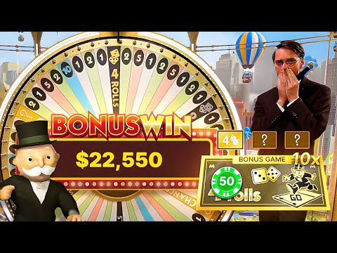 MY BIGGEST WIN EVER ON MONOPOLY LIVE! ($22,500)
