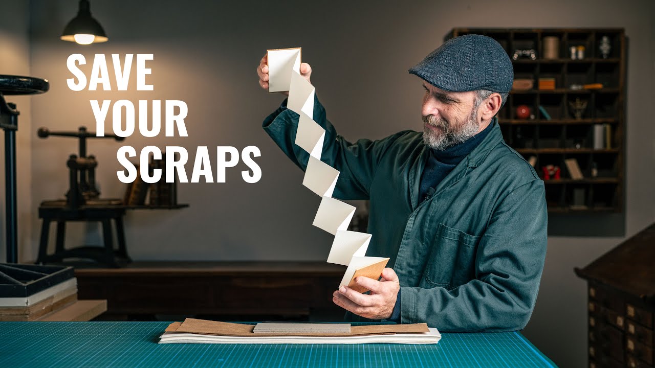 Don't Throw Your Bookbinding Scraps! Do this instead - Accordion Fold Book | Ep.2