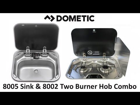 Dometic 8005 Sink & 8002 Two Burner Hob Caravan Campervan Motor Home Combo