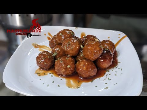Slow Cooker BBQ Meatballs | Party Appetizer Recipe | Crock-Pot | Grape Jelly | Superbowl