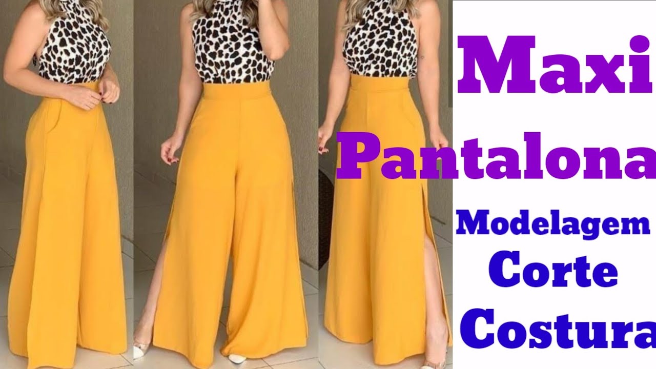 ✅️DIY Como fazer Calça Maxi Pantalona_Costura fácil passo a passo para iniciantes Gisleide Novelo