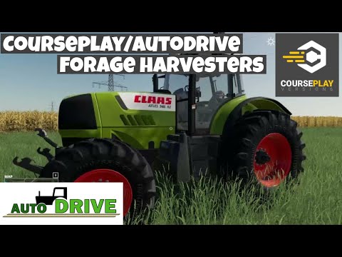 COURSEPLAY/AUTODRIVE FORAGE HARVESTER UNLOAD TUTORIAL FS19