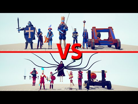 MEDIEVAL Team vs SPOOKY Team - Totally Accurate Battle Simulator TABS