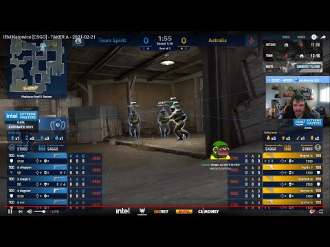 Astralis vs Spirit - MAPA 03 (dust2) - IEM Katowice 2021 | GAULES PT-BR