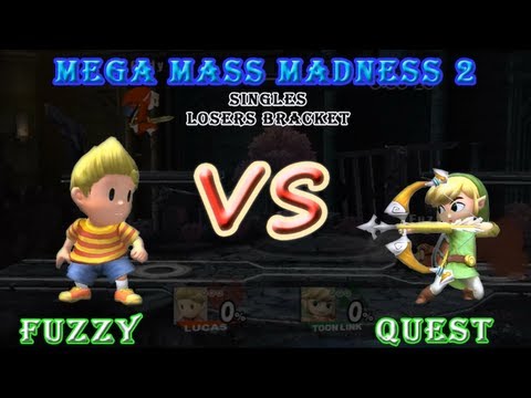 SSBB - Fuzzy (Lucas) Vs Quest (Toon Link) - Mega Mass Madness 2