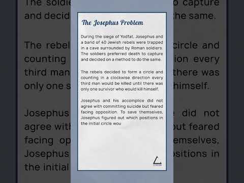 The Josephus Problem - Can You Help Josephus And His Accomplice Avoid Death? #shorts