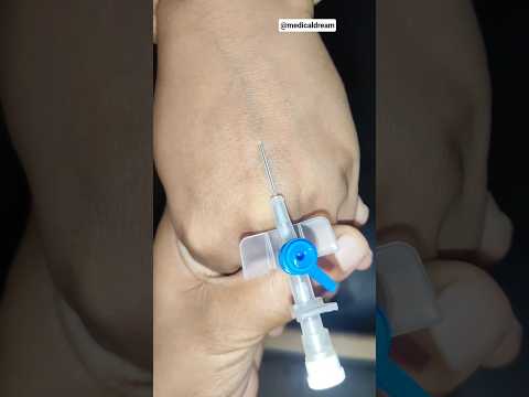 How to Insert Blue Cannula (22G) Step by Step | Nursing Skills | IV Cannula Insertion #shorts