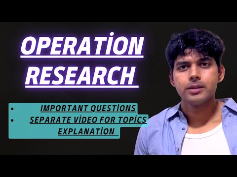 Operation Research for BBA 6th Semester Important Questions