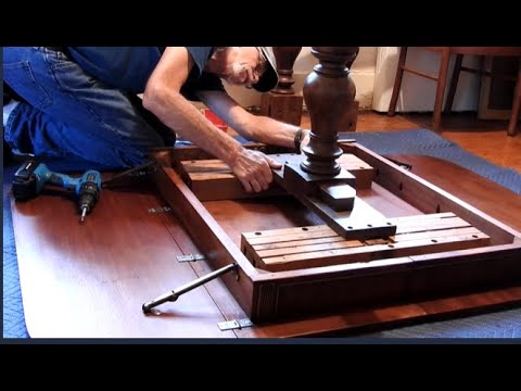 Restoring vintage Duncan Phyfe style dinning table and Pioneer Tablepad step-by-step