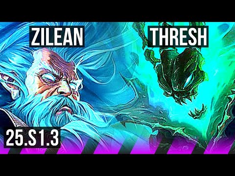 ZILEAN & Jhin vs THRESH & Ezreal (SUP) | 0/0/10 | NA Master | 25.S1.3