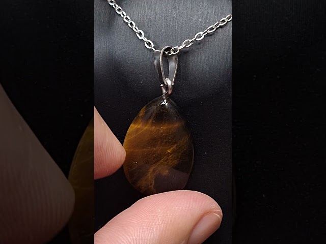 اكسسوار تعليقة حجر عين النمر طبيعي مفحوص و موثق بش...