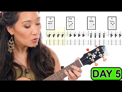G, Em, D, C Beginner Ukulele Chord Drills with Play Along Exercises