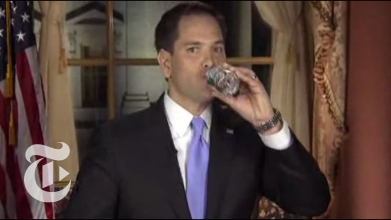 Marco Rubio's Water Break: GOP State of the Union Response | SOTU 2013 | The New York Times - YouTube