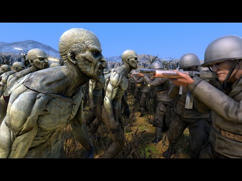 50,000 Zombies vs 5,000 WW2 Soldiers | Ultimate Epic Battle Simulator