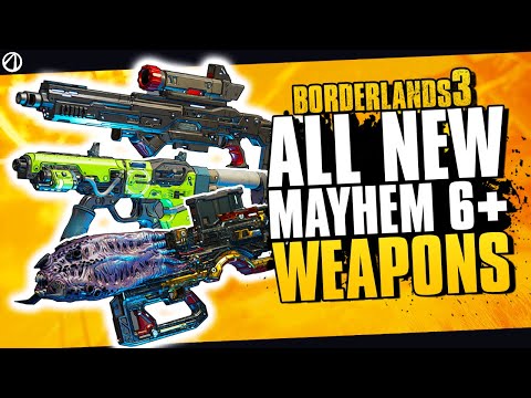 Borderlands 3 - ALL NEW Mayhem Exclusive Weapons | BL3 Revenge of The Cartels Best New Weapons