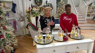 Jim Shore White Woodland 11 Illuminated Holiday Figures on QVC