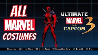 All MARVEL Costumes Ultimate Marvel vs Capcom 3 (Playstation 4 Pro)