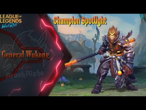 League of Legends Wild Rift: General Wukong Skin Spotlight (New Skin)
