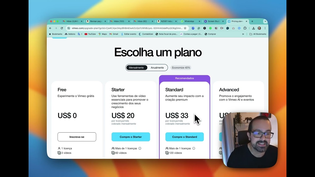 Reagindo a página de Preços do Vimeo - Design de Produto
