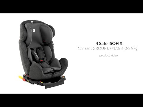 Стол за кола 0-1-2-3 (0-36 кг) 4 Safe + Isofix Dark Grey 2020 Kikkaboo  2