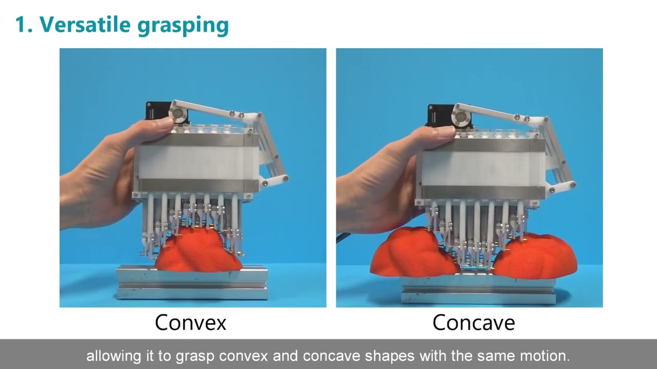 A Pin-Array Structure for Gripping and Shape Recognition of Convex and Concave Terrain Profiles