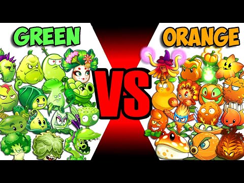 Team ORANGE vs GREEN - Which Plant Team 's Best? - PvZ 2 Team Plant Vs Team Plant