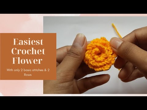 Simple Crochet Flower || Super Easy || For Absolute Beginners ||