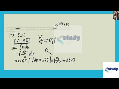 During the time 0 305 mol of an ideal gas undergoes an isothermal compression at 22 0 C, 392 J of wo