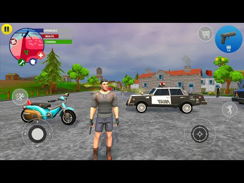Open World US Police Car and Bike Driving in City Simulator - Android IOS Gameplay.