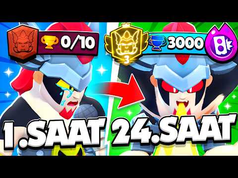 24 SAAT BOYUNCA DAMIAN OYNADIM! BÜTÜN TAKTİKLER! 😮 | Brawl Stars