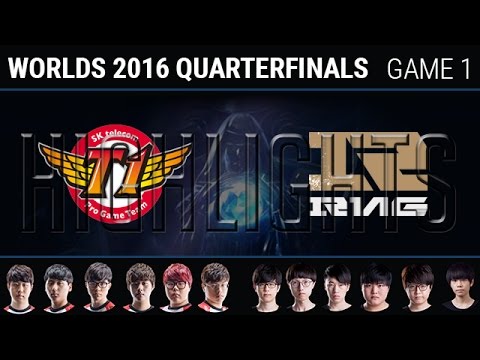 SKT vs RNG Game 1 Highlights, S6 Worlds 2016 Quarter-final, SK Telecom T1 vs Royal Never Give Up G1