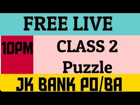 JKBANK PO BA LIVE PRACTICE SESSION CLASS 2 SEATING ARRANGEMENT WITH ONLINE QUIZ|JOIN LIVE 9419145317