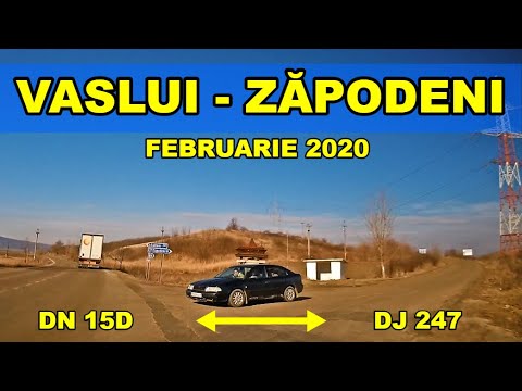 Drumul VASLUI - ZAPODENI ( prin Maraseni ) ruta DN 15D - DJ 247 video febr. 2020