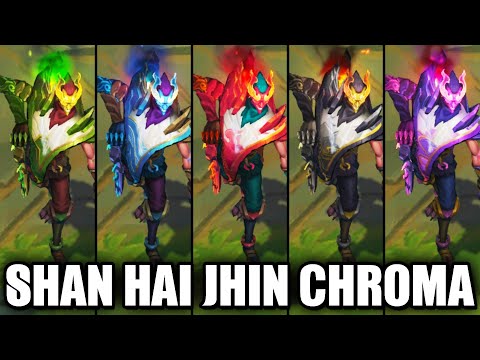 All Shan Hai Scrolls Jhin Chroma Skins Spotlight (League of Legends)