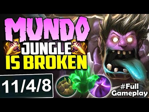 MUNDO JUNGLE IS BROKEN | INSANE DAMAGE WHILE BEING FULL TANK | MUNDO JUNGLE Season 8 PBE Gameplay